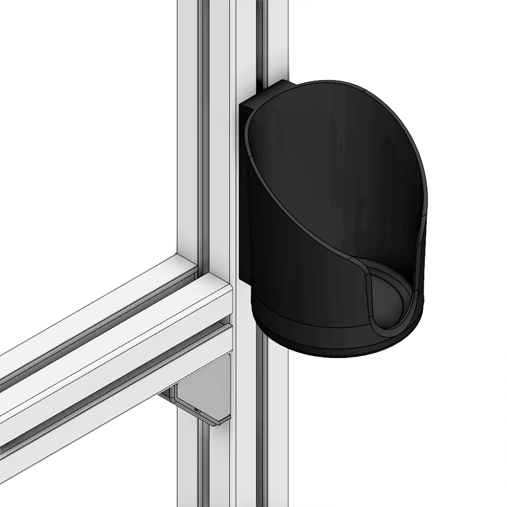 72-000-3 MODULAR SOLUTIONS PROFILE<BR>30 SERIES CUP HOLDER W/HARDWARE